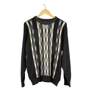 Vintage COOPER men’s grandpacore quality merino sweater gray crew neck pull s‎ L